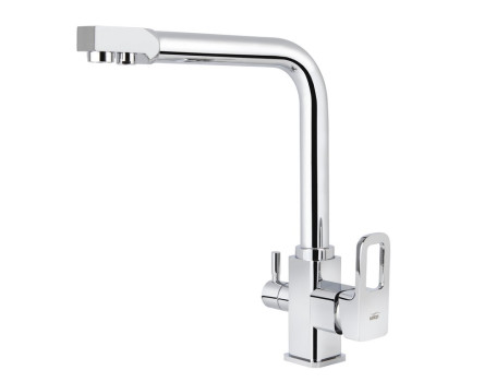 Смеситель VIKO V-5701 для кухни, картридж Ф35мм, под фильтр, латунь, с гайкой, Chrome