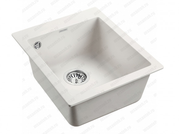 Мойка кварцевая LEER, PM104249-WH, белый, 415х490 мм, Paulmark