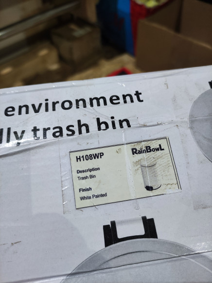 Уценка 1 Ведро Rainbowl FORA H108WP мусорное с микролифтом 8 л