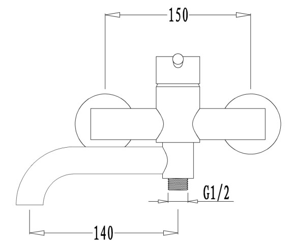 Смеситель KAISER 26055 Merkur для ванны