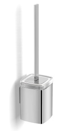 Ерш для унитаза Langberger хромированный к стене квадратный с крышкой 11325B