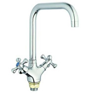 Смеситель G-Lauf QML4-C827 для кухни маховик крест кер. с гайкой Zn 