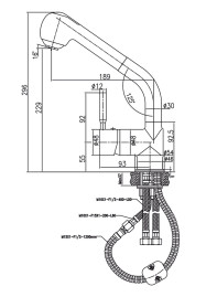 Смеситель KAISER 26066 Merkur для мойки/раковины 