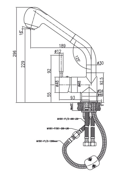 Смеситель KAISER 26066 Merkur для мойки/раковины