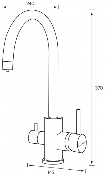 Смеситель для кухни с краном для питьевой воды PAULMARK Essen 213211-310