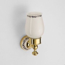 Стакан керамика к стене SCHEIN (7053011VF) GOLD