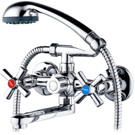 Смеситель G-Lauf QMT3-A722 для ванны к/н крест кер. (картридж) Zn