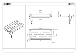 Полка 30 см с ограничителем, скребком черный матовый Sonia 185306