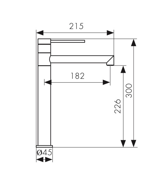Смеситель KAISER 43111-2 Vita для раковины, высокий, черный матовый Смеситель KAISER 43111-2 Vita для раковины, высокий, черный матовый