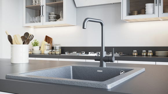 Смеситель для кухни с краном для питьевой воды PAULMARK Logas Lo213021-402 Смеситель для кухни с краном для питьевой воды PAULMARK Logas Lo213021-402