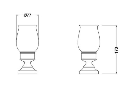Стакан керамика настольный SCHEIN (7053013VF) GOLD
