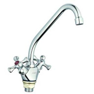 Смеситель G-Lauf QSL4-A827 для кухни с гайкой латунь маховик крест, картридж керам. Смеситель G-Lauf QSL4-A827 для кухни с гайкой латунь маховик крест, картридж керам.