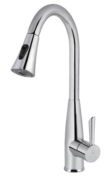 Смеситель KAISER 26144 Merkur для кухни с выдвижной лейкой