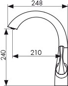 Смеситель KAISER 48033 Comba для кухни, хром 