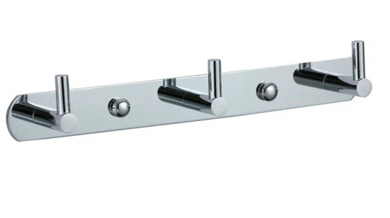 Планка VIKO V-713 3 вертикальных крючка, латунь, хром