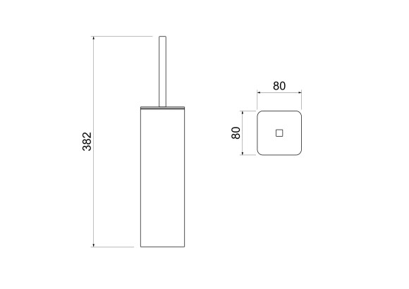 Ерш SCHEIN 9363BG квадратный стена/пол матовое золото