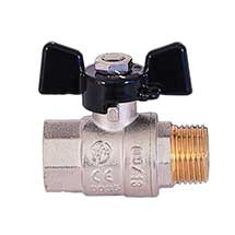 Кран шаровый WaterMark Wm107-3/4 г/ш 3/4", ручка бабочка черная