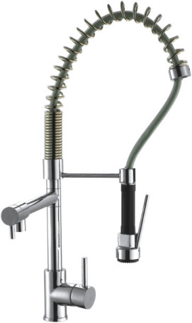 Смеситель KAISER 26166 Merkur для кухни, поворотный, выдвижной (шланг 0013)