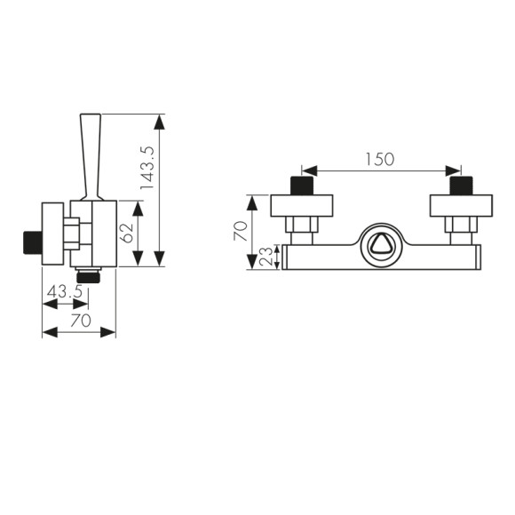 Смеситель KAISER 65077 Vista для душа, БЕЗ излива