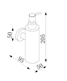 Диспенсер Rainbowl 2288-1 LONG для ванной металлический настенный хром