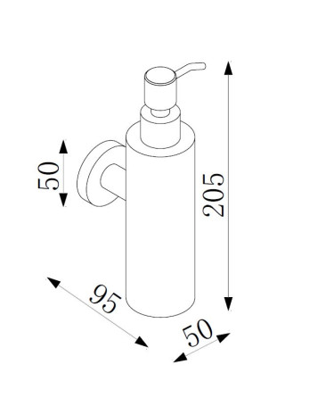 Диспенсер Rainbowl 2288-1 LONG для ванной металлический настенный хром