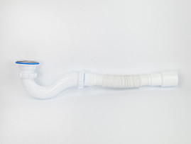 Сифон VIKO VS-202 для душ. поддона 1-1/2"х40 с решёт. Ø70мм из нерж., с гофротрубой Ø40/50, 600 мм 