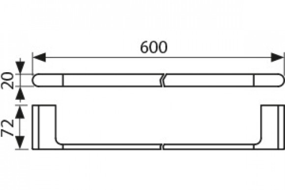 Уценка 3 Держатель полотенца L600mm KAISER KH-2727 60 см