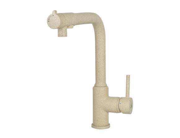 Смеситель KAISER 13044-16 Teka для кухни с краном для питьевой воды, песочный мрамор