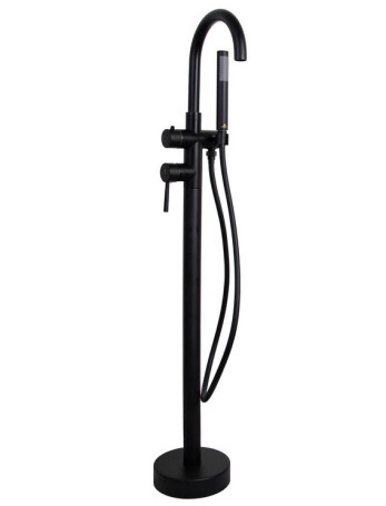 Смеситель KAISER 26282-2 Merkur напольный для ванны, чёрный матовый