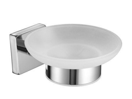 Мыльница Rainbowl CUBE для ванной 2785 настенная стекло хром