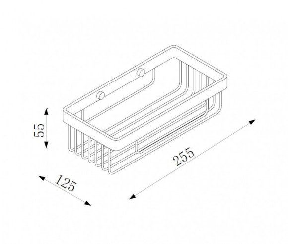 Полка Rainbowl FORA прямая решетка хром (0034-7CR)