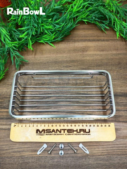 Полка Rainbowl FORA прямая решетка хром (0034-7CR)