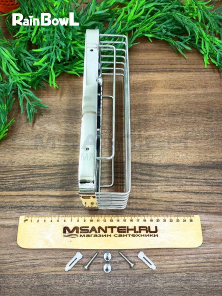 Полка Rainbowl FORA прямая решетка хром (0034-7CR)
