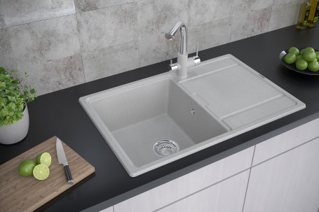 Мойка кварцевая FLUGEN, PM217850-GR, серый, 780х500 мм, Paulmark