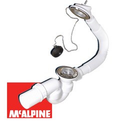 Обвязка McALPIN MRB1-ЕХ для ванны (сифон, выпуск, перелив, колено, сифон, клапан)