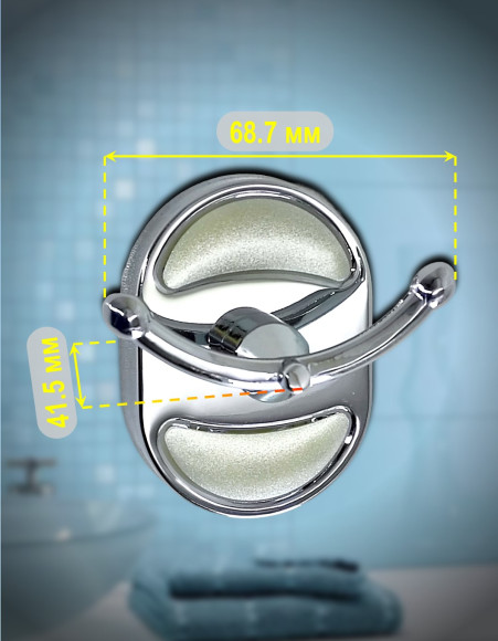 Крючок двойной VIKO V-402 Metallic, нержавейка, хром