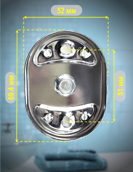 Крючок двойной VIKO V-402 Metallic, нержавейка, хром