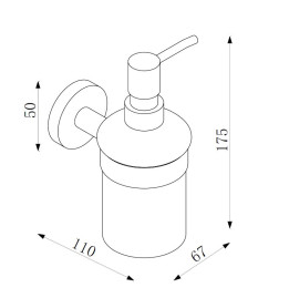 Диспенсер Rainbowl 2288 LONG для ванной стекло настенный хром