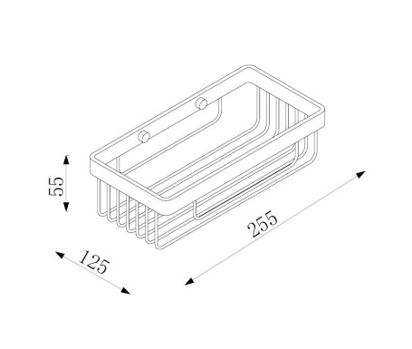 Полка Rainbowl FORA прямая решетка (0034-7) черная