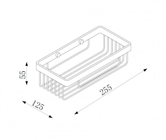 Полка Rainbowl FORA прямая решетка (0034-7) черная
