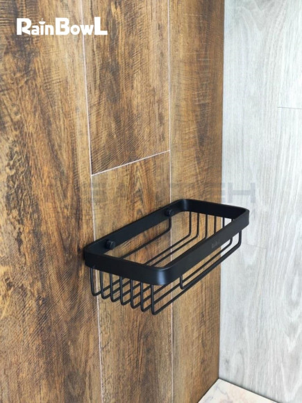 Полка Rainbowl FORA прямая решетка (0034-7) черная