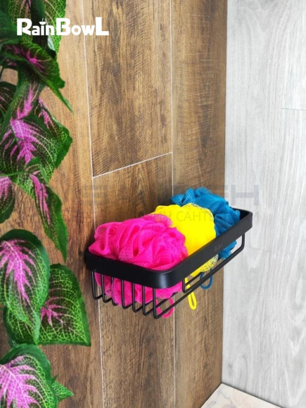 Полка Rainbowl FORA прямая решетка (0034-7) черная