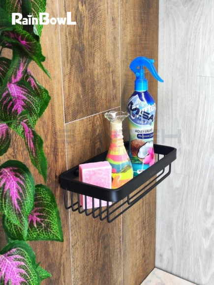 Полка Rainbowl FORA прямая решетка (0034-7) черная