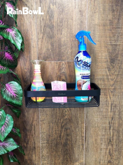 Полка Rainbowl FORA прямая решетка (0034-7) черная