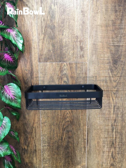 Полка Rainbowl FORA прямая решетка (0034-7) черная