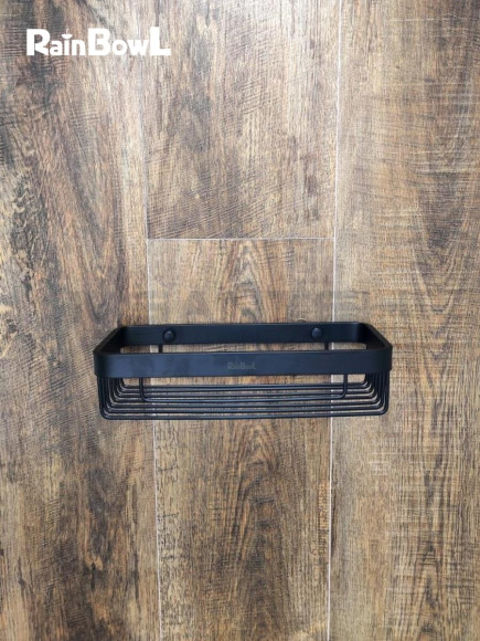 Полка Rainbowl FORA прямая решетка (0034-7) черная