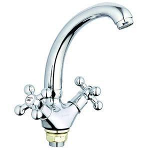 Смеситель G-Lauf QTZ4-C856 кухня крест низ. (литой) с гайкой Zn