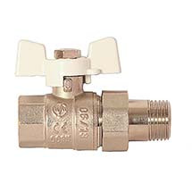 Кран шаровый WaterMark Wm122-1 Американка 1", белая ручка