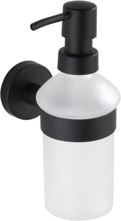 Диспенсер Rainbowl 2288-BP LONG для ванной стекло настенный черный матовый