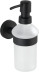 Диспенсер Rainbowl 2288-BP LONG для ванной стекло настенный черный матовый